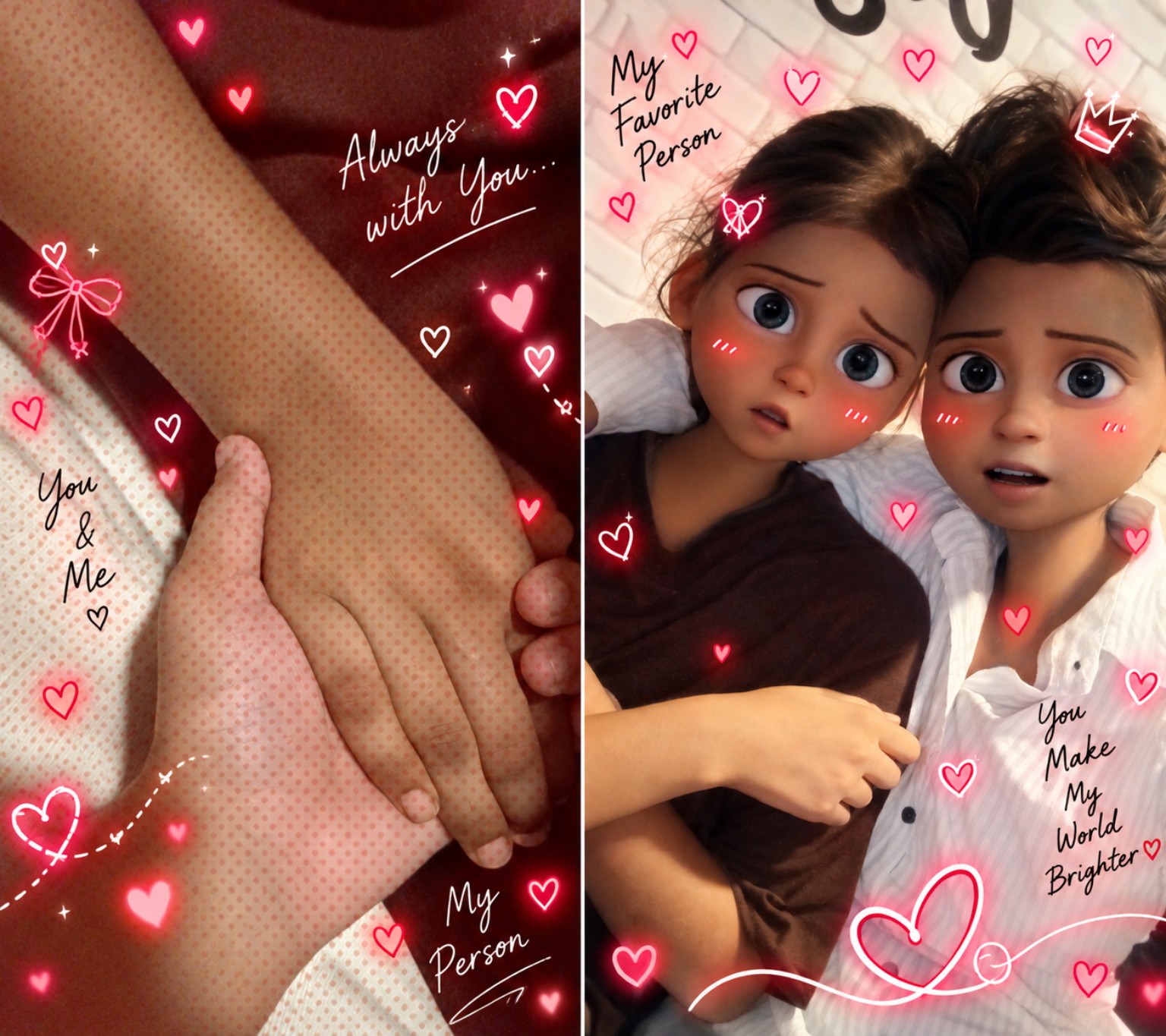 A romantic memory of us